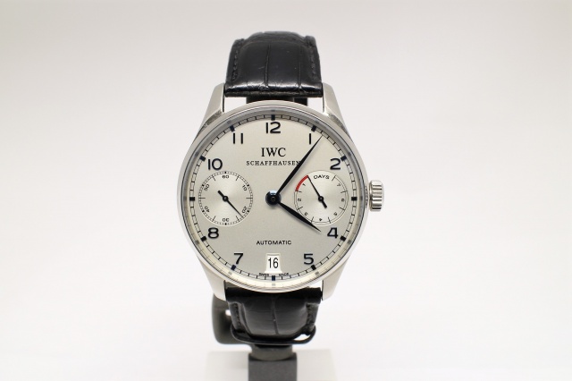 SÅLD - IWC Portuguese Automatic 7 Days, Vit/blå, Servad 2017